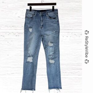RISEN Women’s Size 30/11 Denim Jeans High Rise Stretch Straight Ankle Fit Style